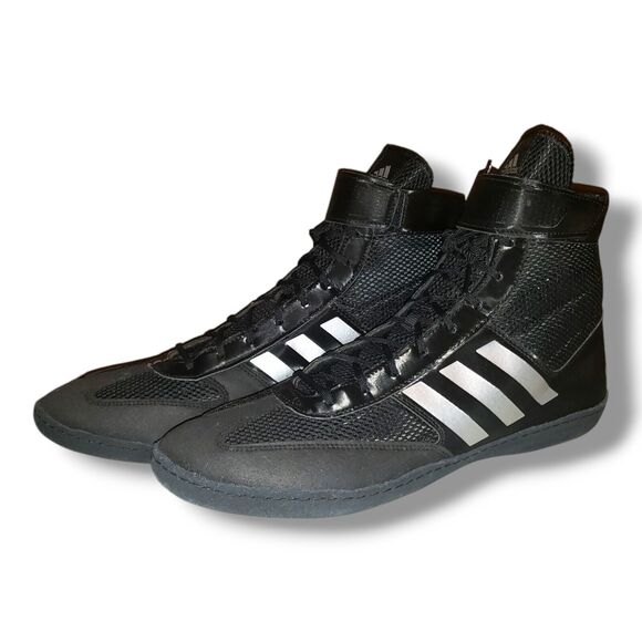 Adidas Combat Speed 5 Black/Silver Mens Size 12 Wrestling Shoes - Picture 2 of 7